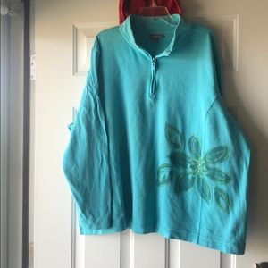 Essentials 4X longsleeve teal top